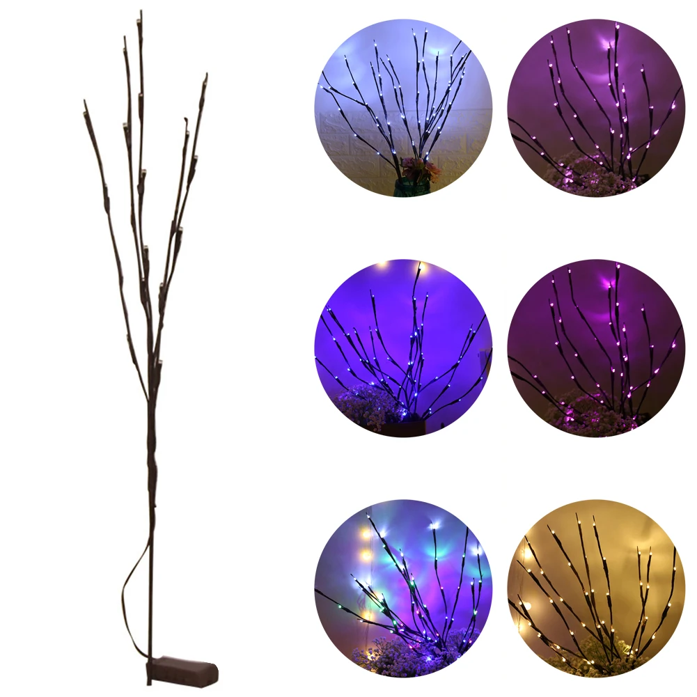 

1pc Branch Light 20 LED Willow Twig Branch Lights For Home Decor With Battery Powered Branch Plastic Glow Party Supplies