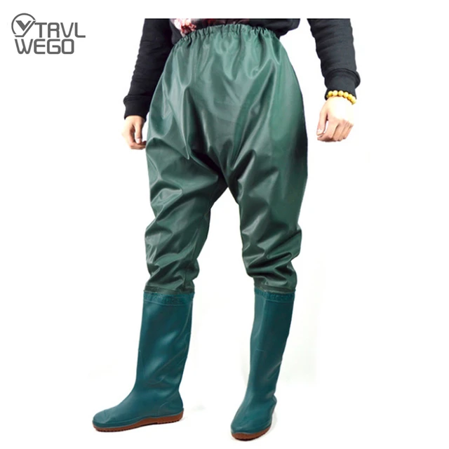 Combinaison de pêche imperméable demi-longueur, pantalon de pataugeoire,  salopette de pêche avec bottes, chasse, nylon à peu près trempé - AliExpress