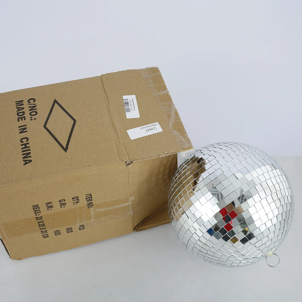 

NEW Glass Mirror Balls Reflective Glass Rotating Mirror Ball Hanging Mirror Disco Ball 8 Inches Glitter Glass Mirror Disco Ball
