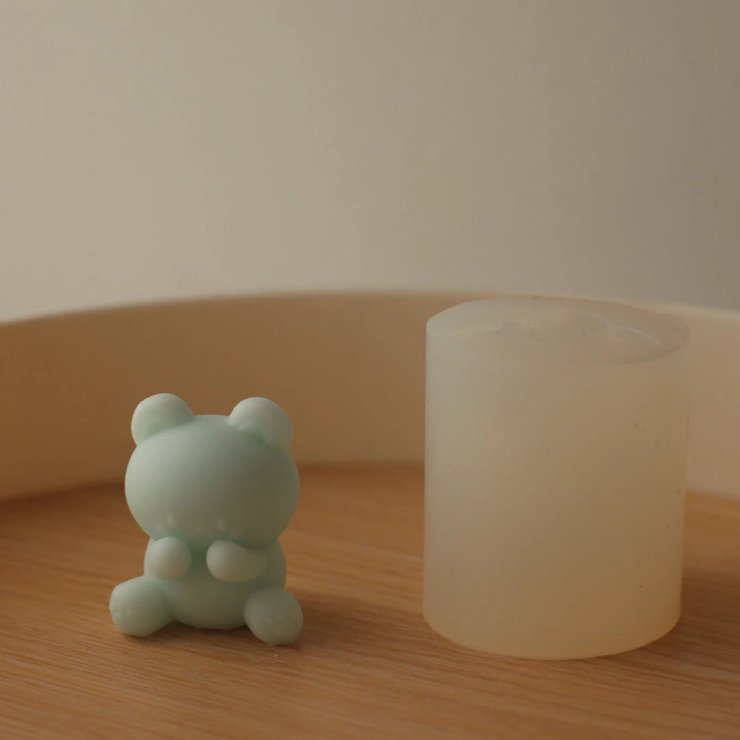 Cute Animal Rabbit Bear Cat Silicone Candle Mold DIY Chocolate Baking Cake Mold 3D Bunny Gypsum Silicone Handmade Soap