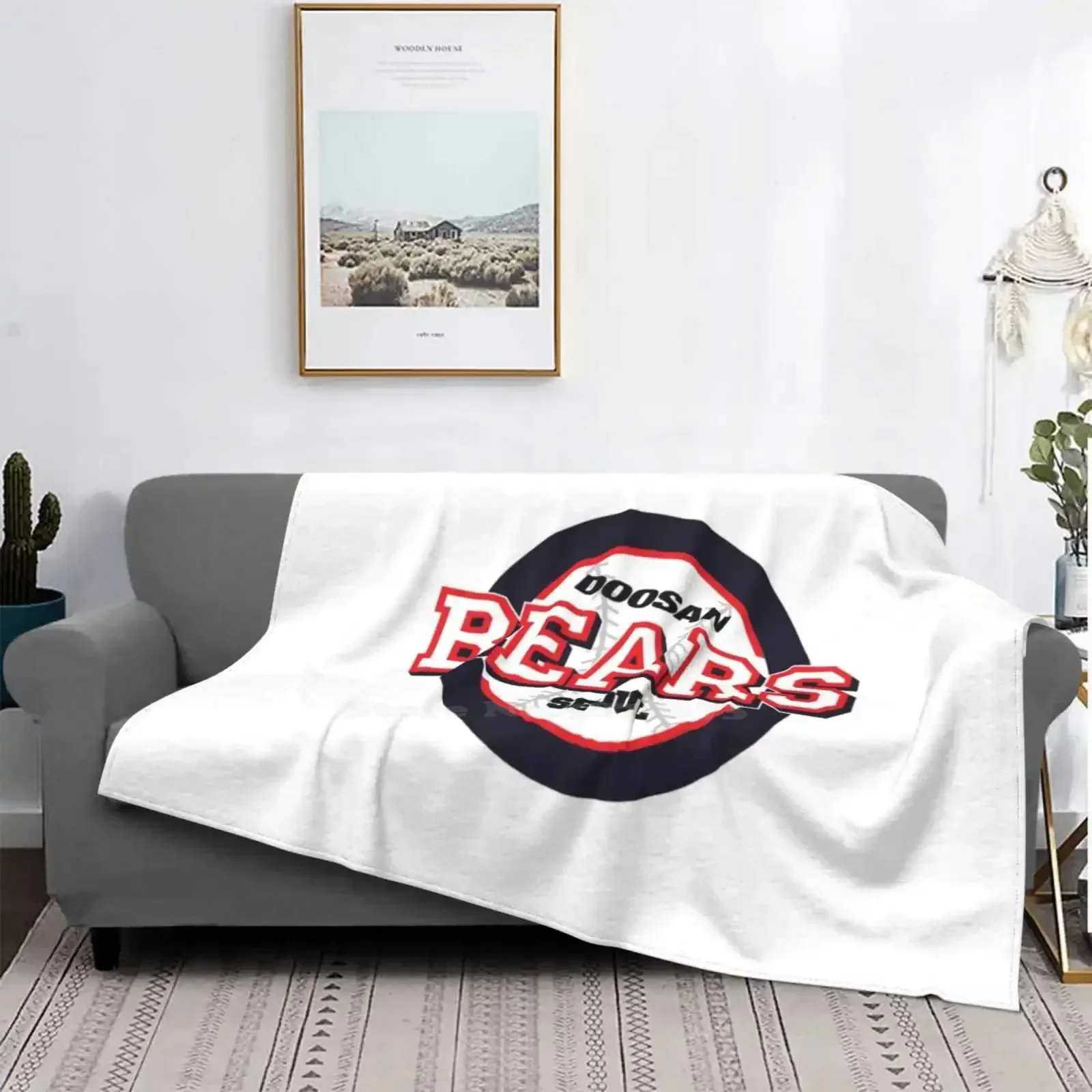 Doosan Bears Seoul Kbo Logo Creative Design Light Thin Soft Flannel Blanket Doosan Bears Doosan Bears Korea Korean Baseball 2