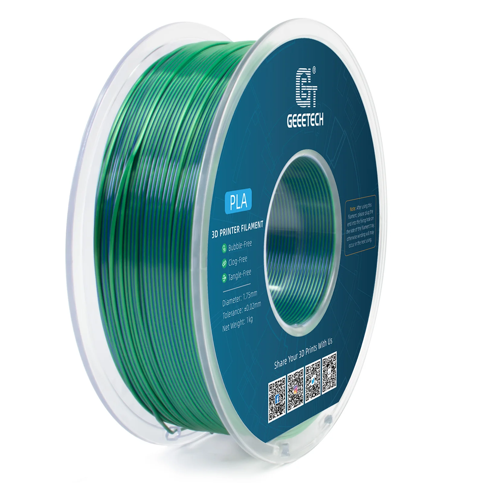 Geeetech Dual Colors BiColor Silk PLA Filament , 3D Filament 1,75 mm ...