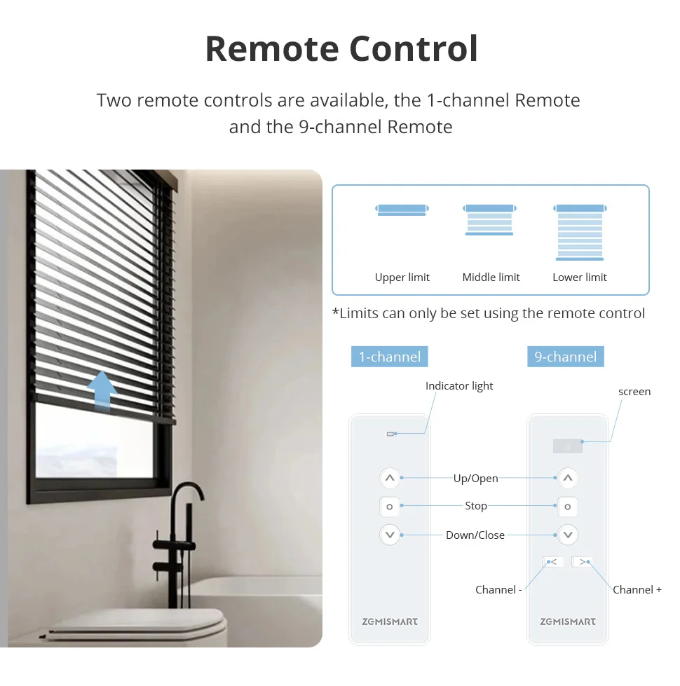 Matter Over WiFi Smart Blinds Motor for Roman Shade Honeycomb Shade Pleated Blin