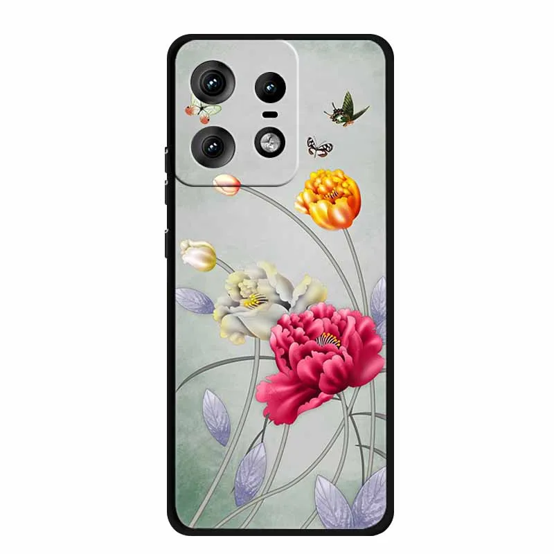 Charming Cat Design Soft TPU Silicone Phone Case - Painted Back Cover for Motorola Moto Edge 50 Pro 5G 2024