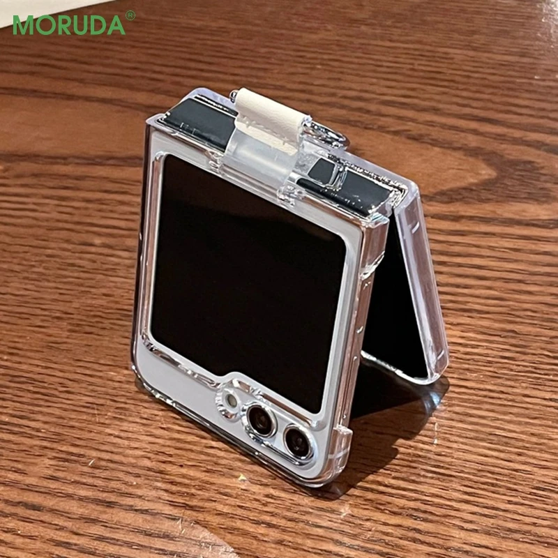 Ultra Thin Transparent PVC Ring Bracket Case - Shockproof Hard Bumper Cover