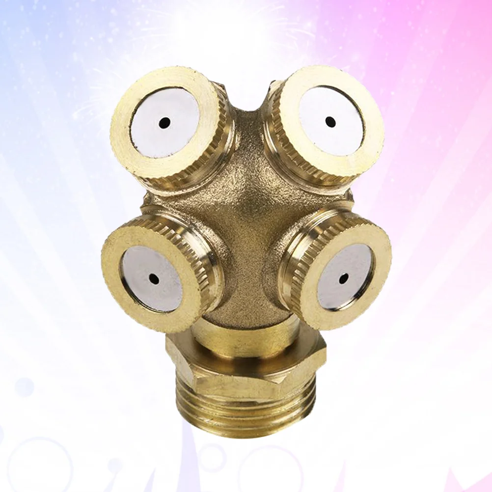 

4pcs Brass 4 Hole Mist Spray Nozzle Agricultural Water Sprayer Nozzles Garden Sprinkler Lawn Misting Watering Irrigation 4