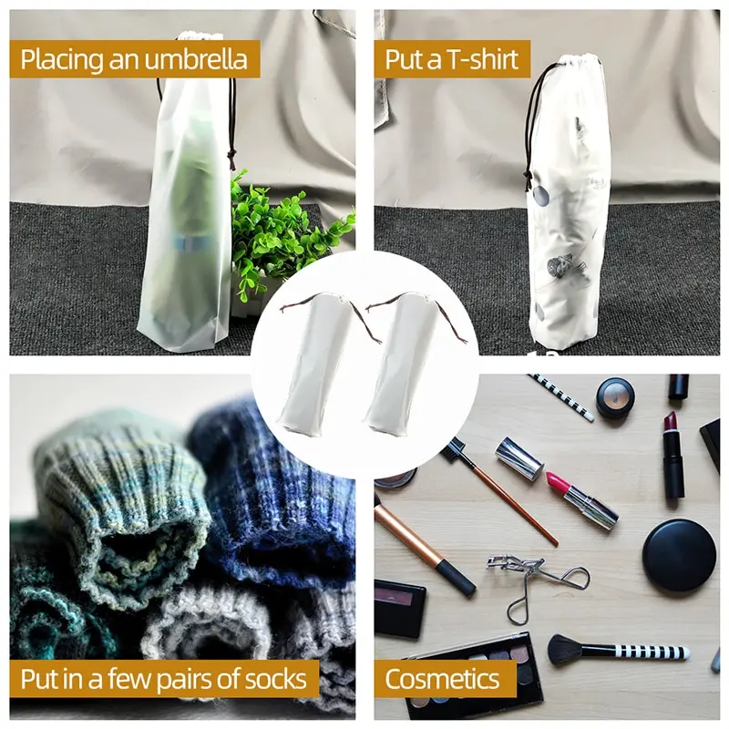 2/5 PCS Umbrella Storage Bag Reusable Portable Waterproof EVA with Drawstring Organizers Protection Thickened