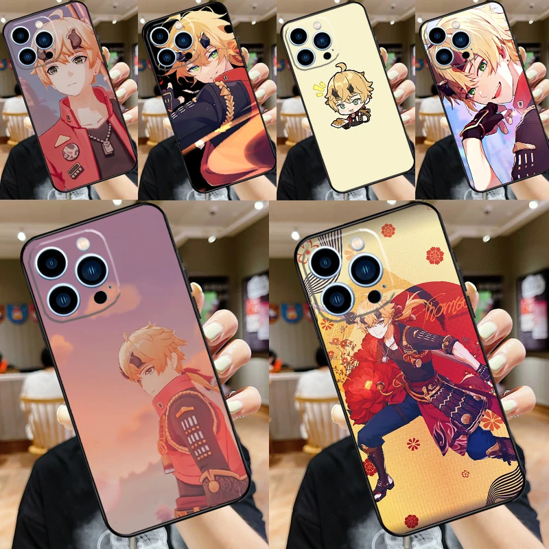 Genshin Impact Thoma Custodia Per Telefono Per Iphone 15 13 12 11 14 Pro Max Mini X Xr Xs Max Se 2020 2022 7 8 15 Plus Cover