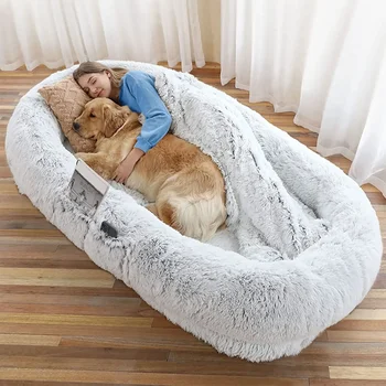 Giant dog bed for humans, plush sponge bed for both humans and dogs, casual mattress for both humans and dogs 1