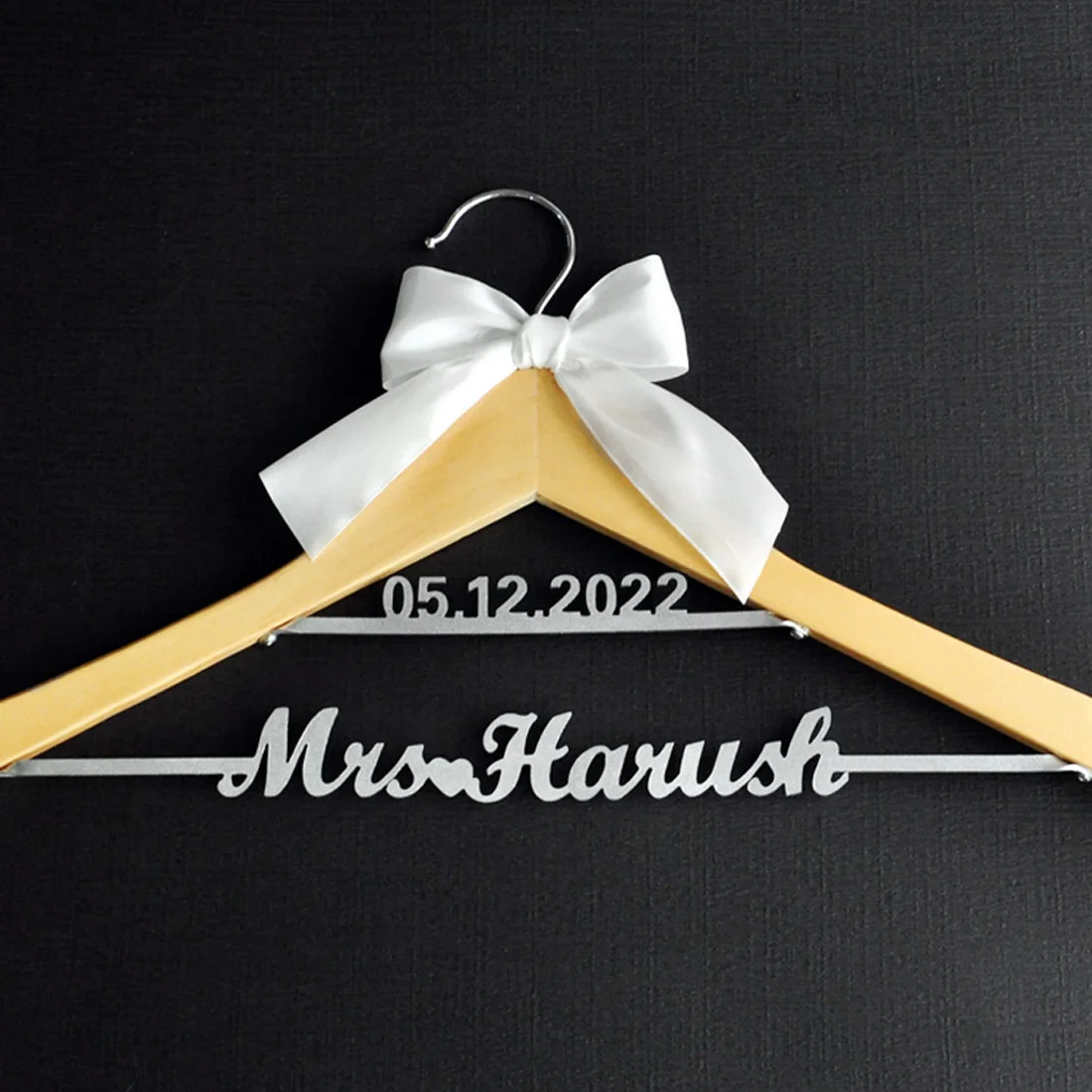 

Custom Wedding Hanger Personalized Bridal Hanger Wedding Dress Hanger with Name & Date Bridal Shower Gift Wedding Gift for Bride