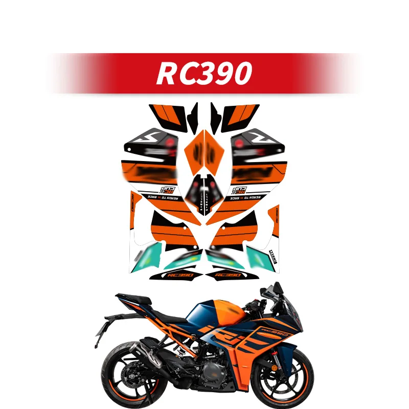 Used For KTM RC390 Motorcycle Pattern Printing Stickers Fairing Kits Of Bike Accessories Decoration Protective Refit Decals drop resistant pattern printing flexible tpu phone case for samsung galaxy a32 4g eu version dogs