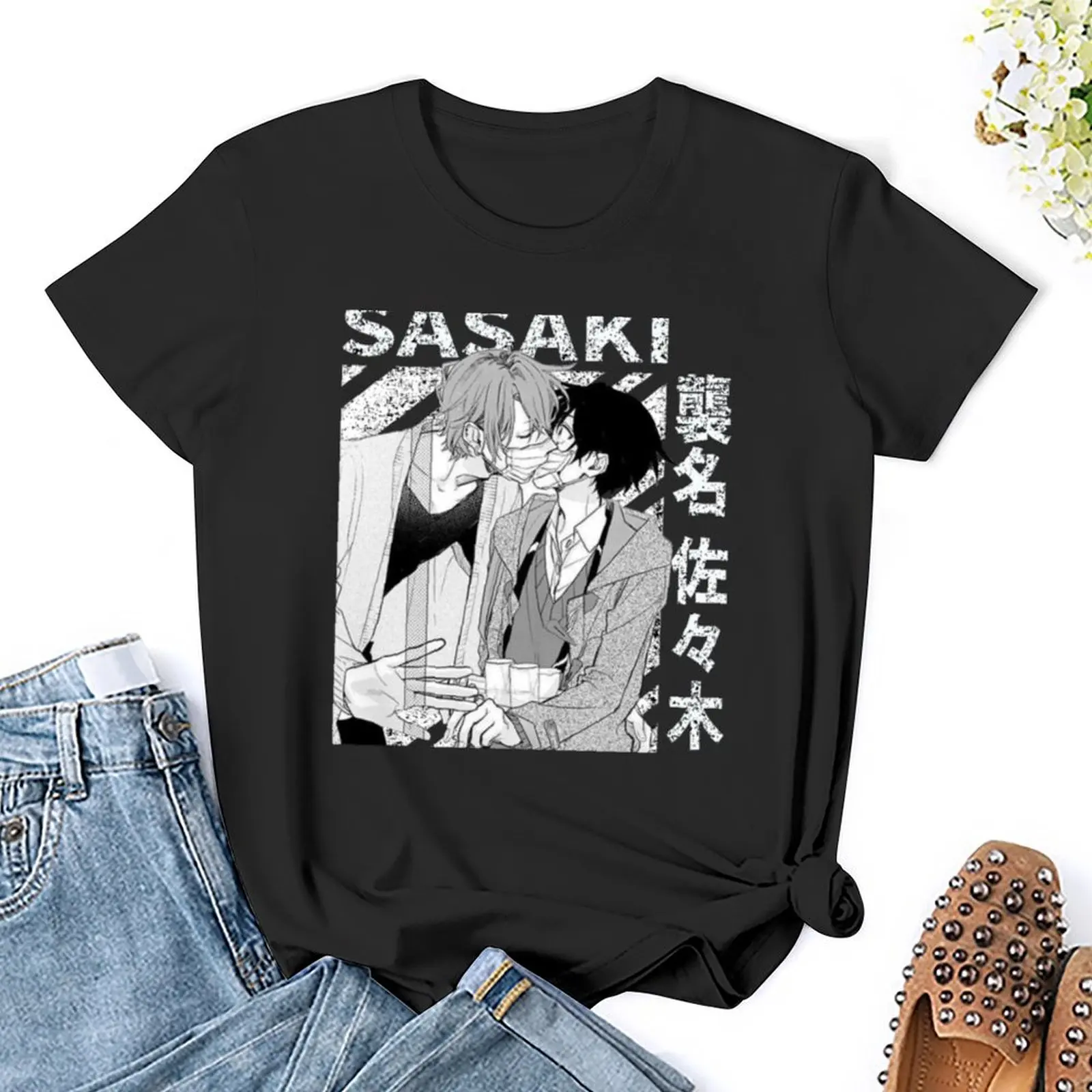 Фото Футболка Sasaki Shuum и Miyano Yoshikazu - Sasaki to Miyano - Sasaki и Miyano, милая одежда, женское платье-футболка №3