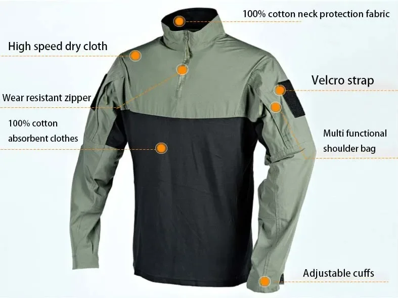 New Training Shirts 1/4 Zipper Ripstops T-shirts Mens T-shirts Ultra-Light Breathable Outdoor Hiking Tees Tops Pullover Workout