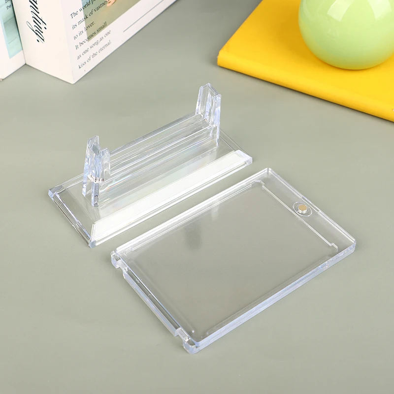 Magnetic Card Holder With Card Stand 35Pt For Trading Cards Baseball Protector Case Magnet Top Loaders Sports Cards