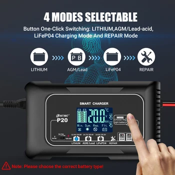 HTRC 20A 12V-24V Smart Battery Charger 2