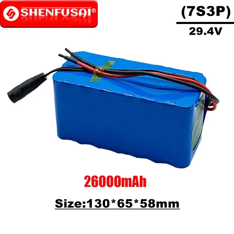 

24 В 18650 Φ, 7s3p, 29,4 V, 26000MAH, Встроенный BMS