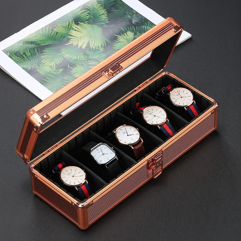 Aluminum Watch Display Case with 1/3/5 Slots, Portable Suitcase Organizer for Men &... - SKU WDC01721 - UGI Packaging