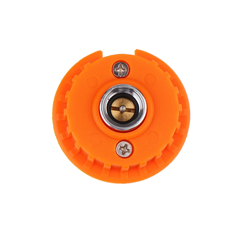 Adaptateur de bouteille de gaz pour camping avec joint torique visible, aluminium et cuivre