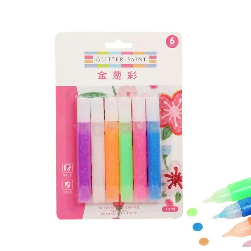 Bubble Color Pens Bubble Color Paint Pen 6-color Magical Pens For Girls Bubble Color Paint Pen DIY Bubble Drawing Pens 3D Art 1 set glass dip pens color ink drawing pens writing art decorations