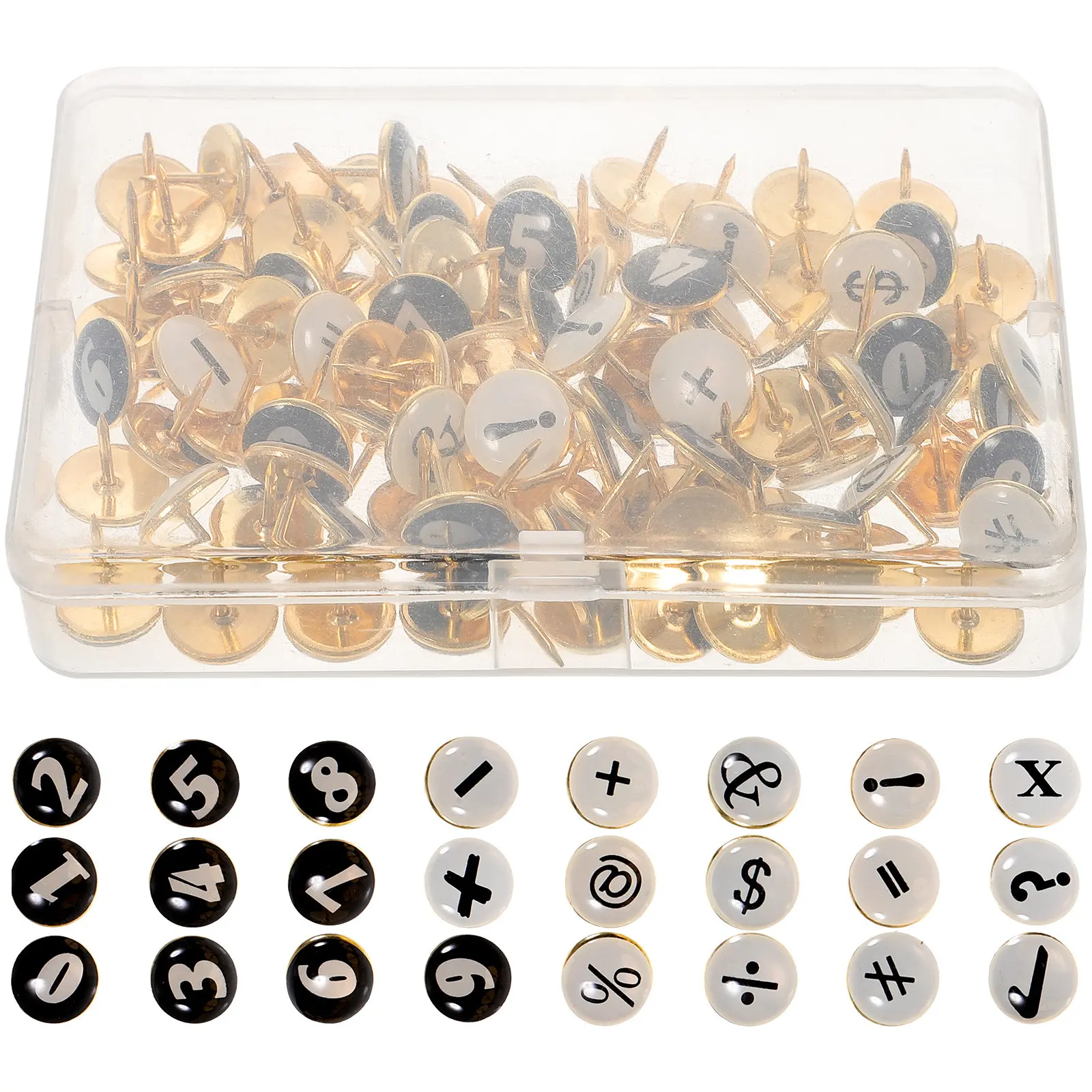 104Pcs 압정 다용도 푸시핀 게시판용 압정 다기능 사무실 학교용 소형 지도핀 휴대용 장 압정