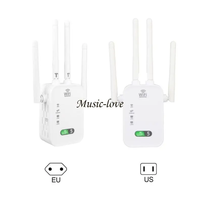 WiFi 신호 확장기 범위리피터 부스터인터넷증폭기 1200Mbps for PC 203A
