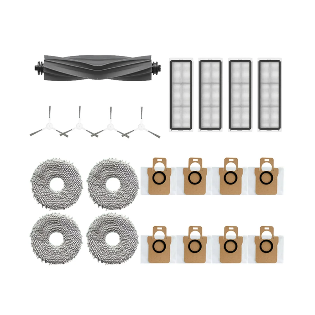 

Для Dreame Bot L10S Pro L10S Ultra Robot Запчасти для пылесоса, резиновая/боковая щетка, фильтр, тряпка для швабры, пылесборник