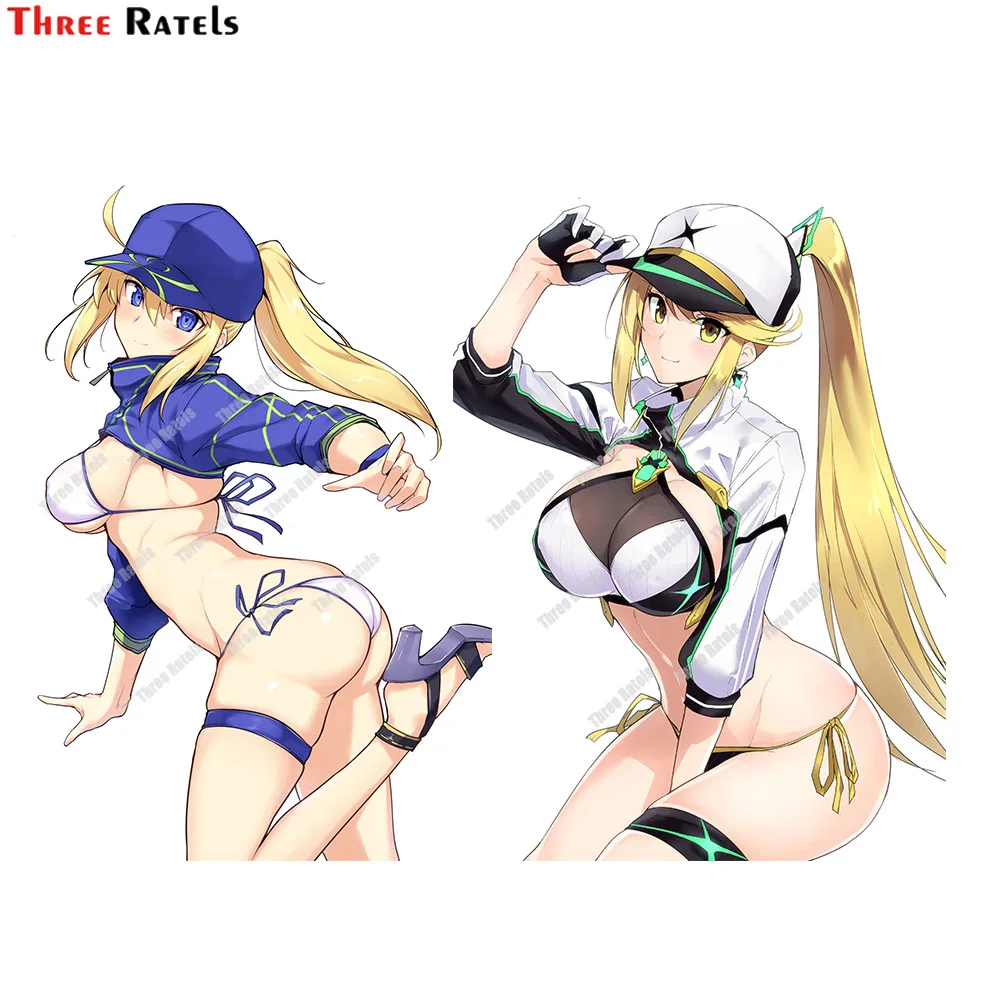 

Three Ratels E283 Artoria Pendragon Mythra And Mysterious Heroine XX Fate Car Stickers Decal Anime Cute Car Accessories