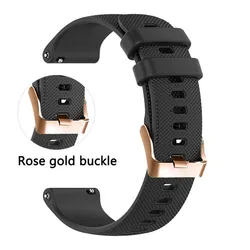 Sleek 18mm Silicone Watch Band Bracelet Strap - 18mm Forerunner 265S (Black 1)