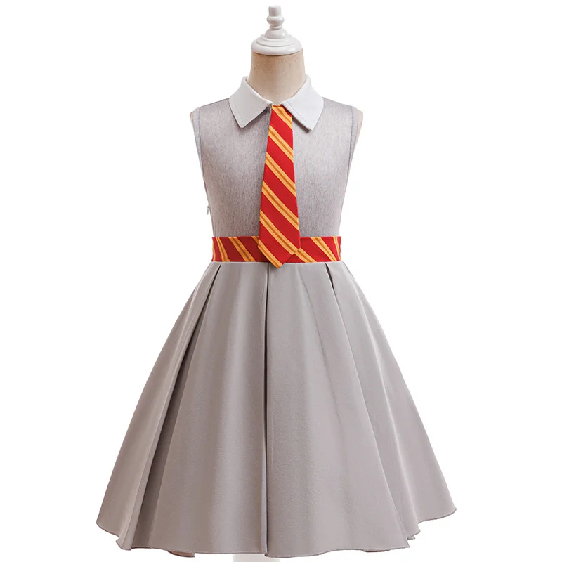 Halloween Movie Cosplay Costume Girls Striped Top + Cape Casual - Image 2