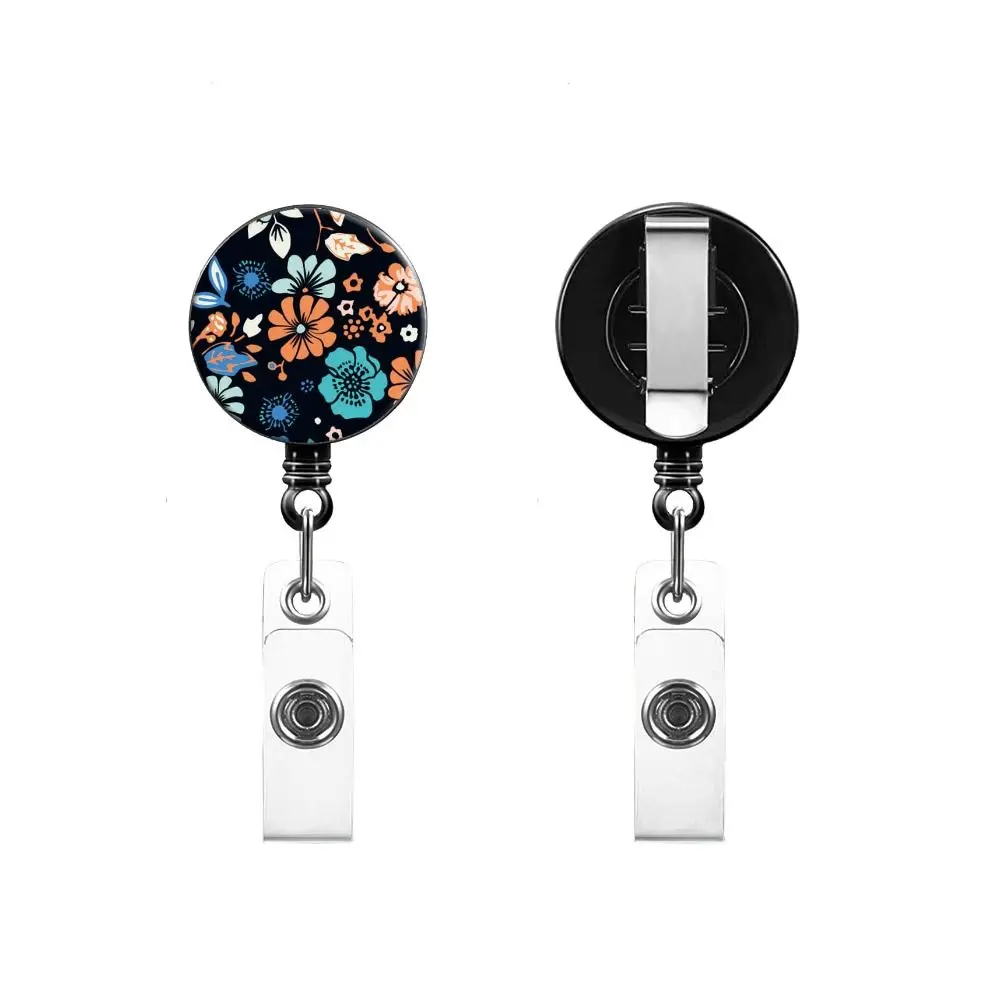 Leopard Print Floral Neck Strap Lanyard