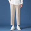 Autumn Winter New Smooth Pendulous Suit Pants Men Business Long Trousers Korean Thick Formal Ankle Length Pant Male Plus Size 40 3