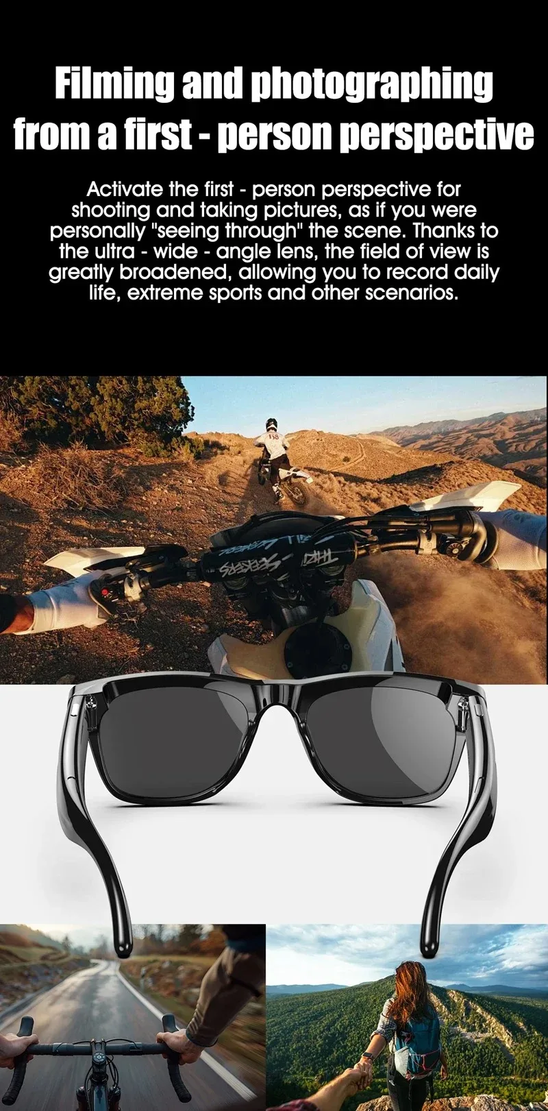 Slimme bril met ai-camera bluetooth-bellen en spraakassistent_voghion.com