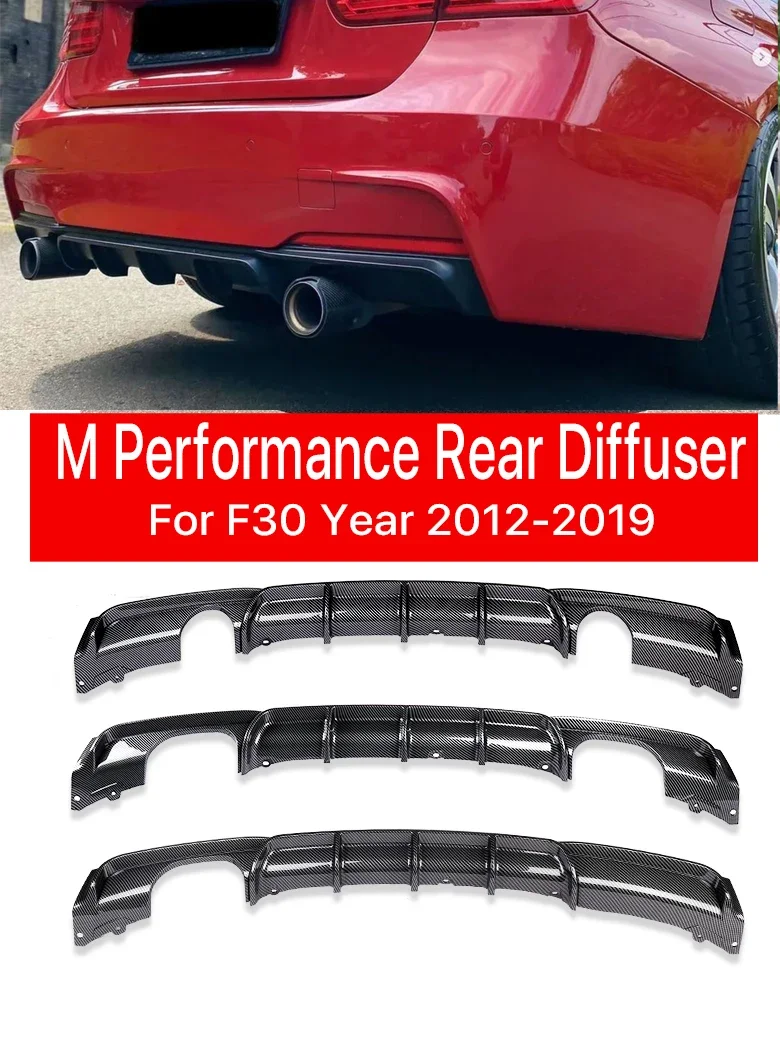 

Carbon Fiber M Performance Rear Bumper Lip Diffuser M Sport M3 Diffusor For BMW 3 Series F30 F31 F35 2012-2019 Gloss Black