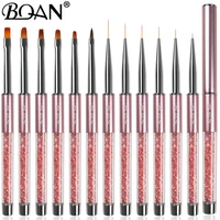 BQAN Liner Brush 5/7/9/11/12/15mm Nail Brush Hand Draw Tips Drawing Line Painting Pen Tools Manicure Nail Art Brush Decoration 2
