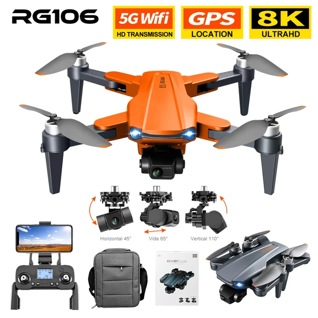 RG106 GPS Drone 8K HD Camera 3-Axis Gimbal Anti-Shake Aerial Photography Brushless Motor Aircraft Folding 4K Quadcopter Toys 3