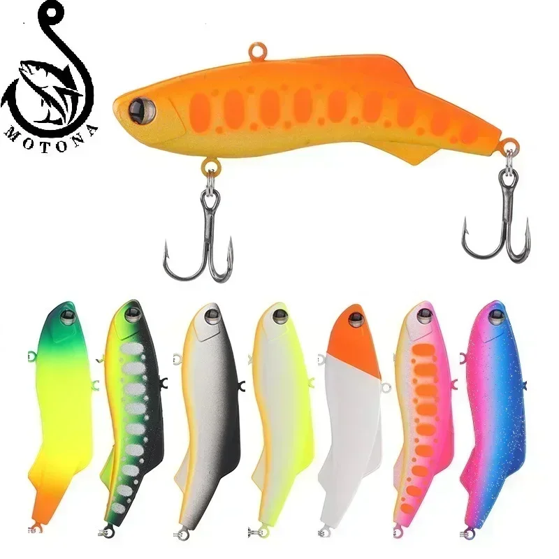 

MOTONA Ice Fishing Lure Silicone Bait VIB Flutter Full Swimming Layer Noise Vibration Search Bottom Balancer Winter Fishing