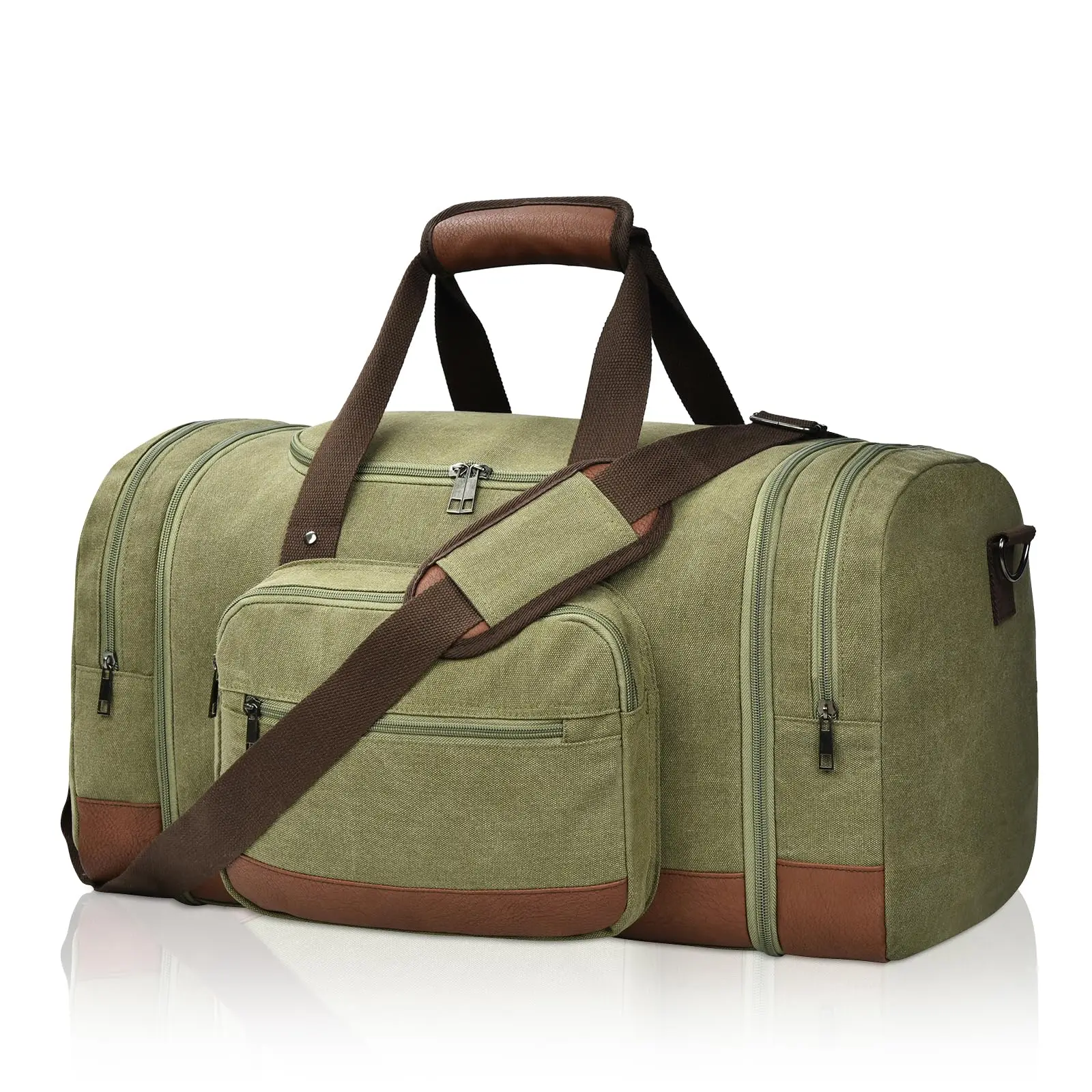 

Travel Duffel , Carry-on Men's Travel Canvas Duffle Overnight Weekend Gym Carry-on Duffle Army