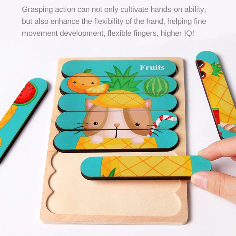 Double-Sided Wooden Animal Puzzle 5