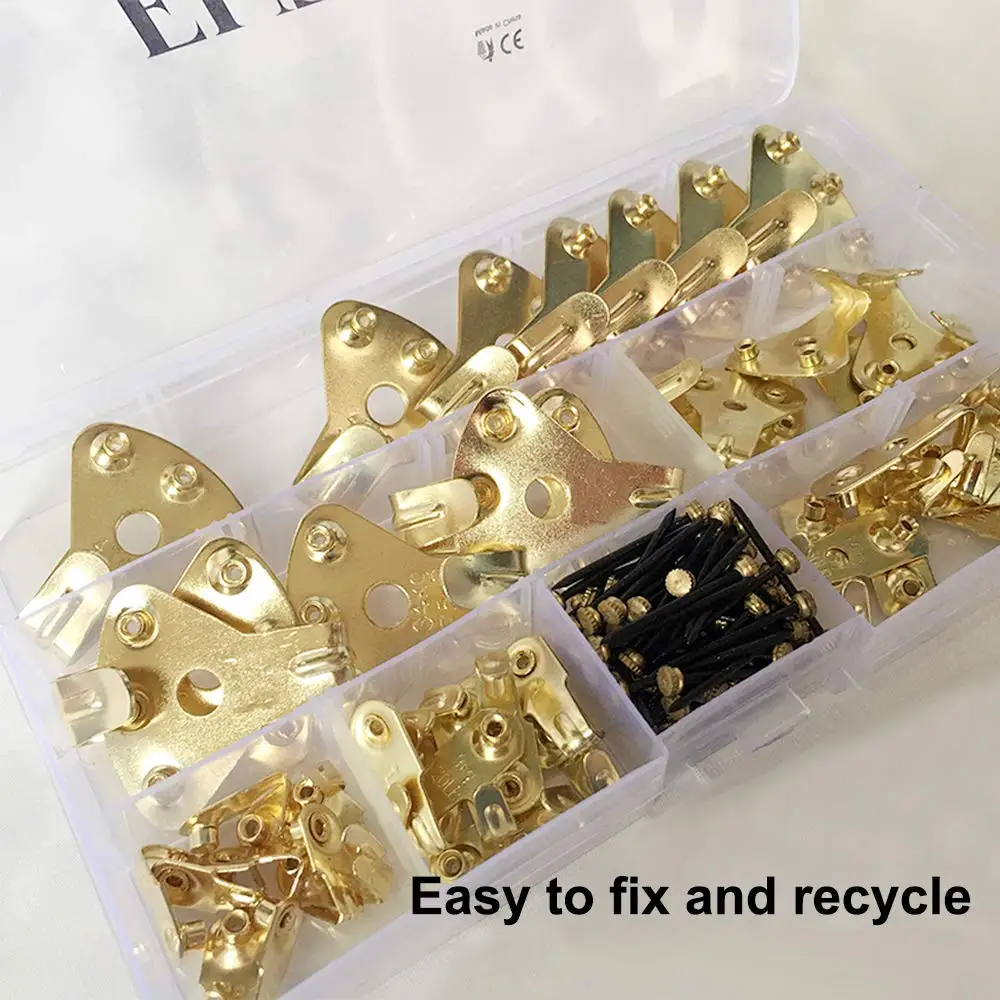 Picture Hangers Heavy Duty Picture Hanging Kit Hooks Hanging Nails For Drywall Wooden Wall Mirror Clock Hook 127PC picture frame hangers hanging hooks wall hooks