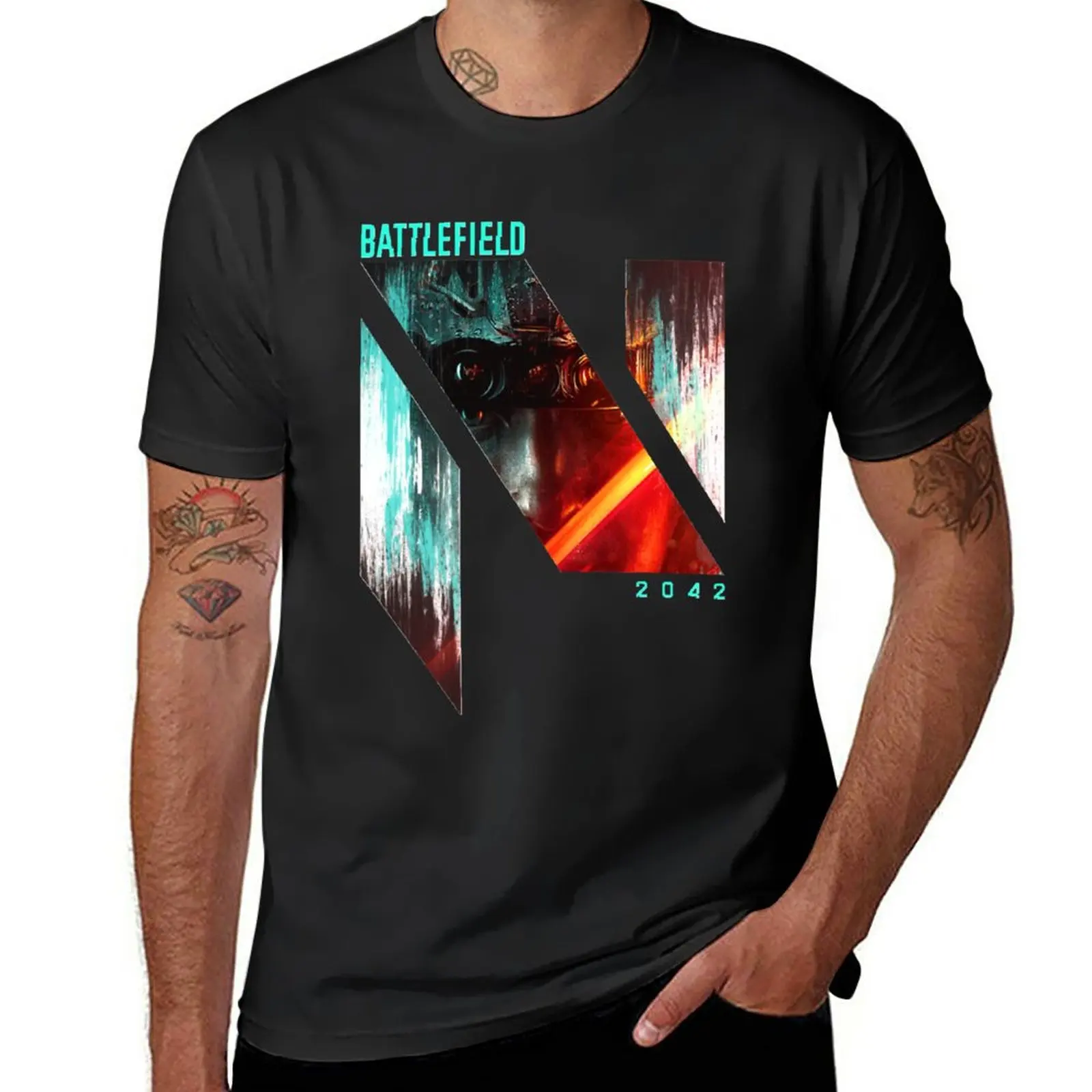 New Battlefield 2042 T-Shirt Oversize T-Shirt T-Shirt Oversize T-Shirt Uomo Magliette Bianche