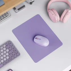 Premium Waterproof Non - Slip PU Leather Mouse Pad - 26x21cm Desk Mat for Gamers and Professionals (Purple)