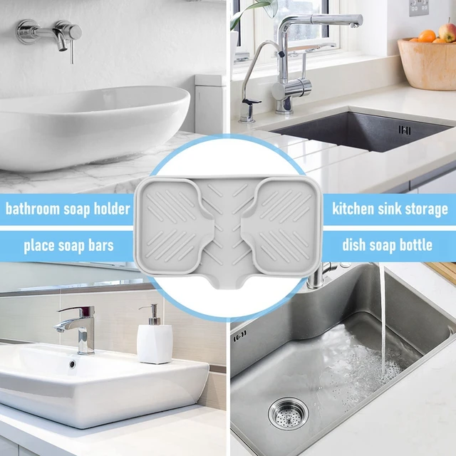 Kitchen Soap Tray,Kitchen Sink Tray Sponge Tray Kitchen Sponge