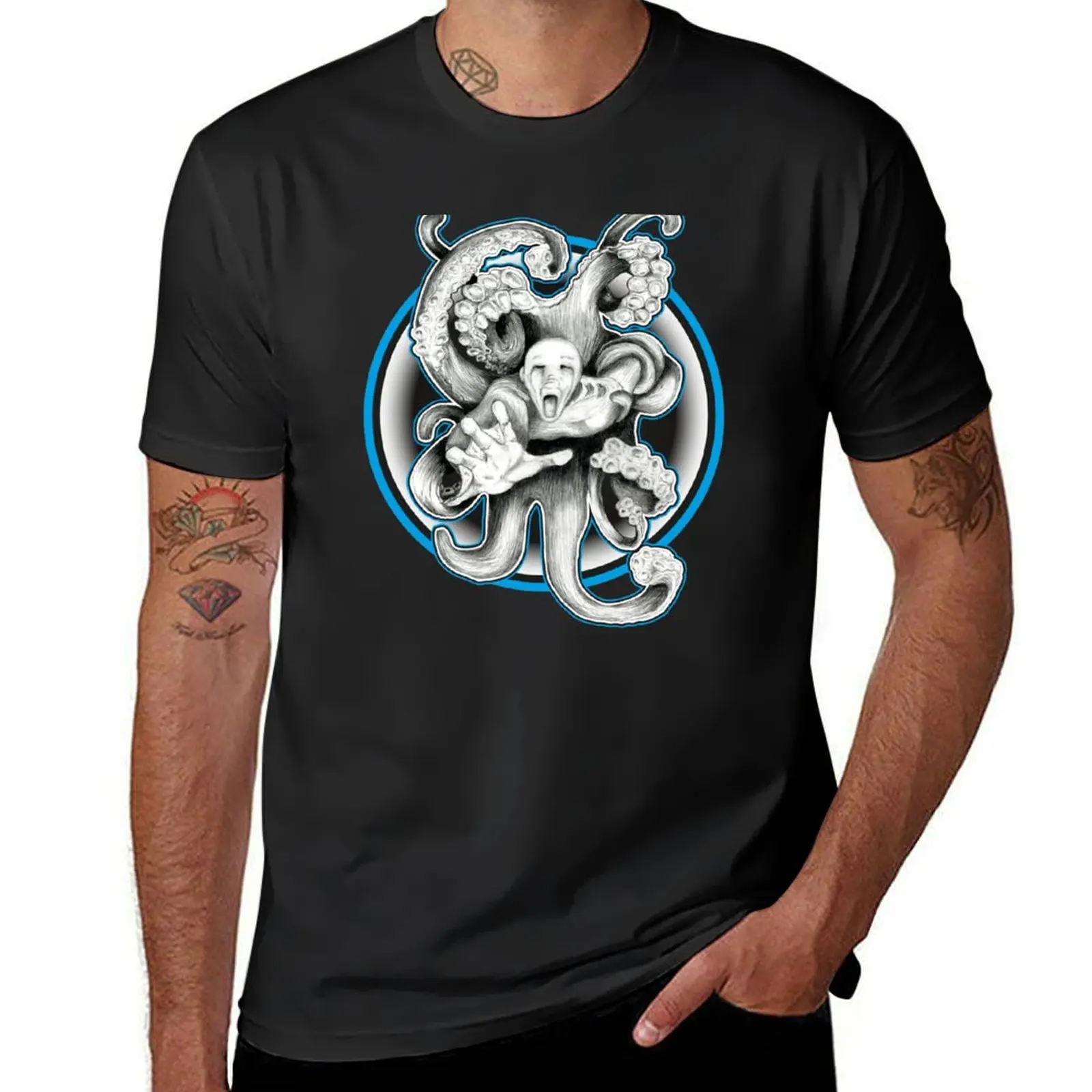 

Escaping Tentacles T-Shirt sports fans anime clothes animal prinfor boys shirts graphic tees t shirts for men pack