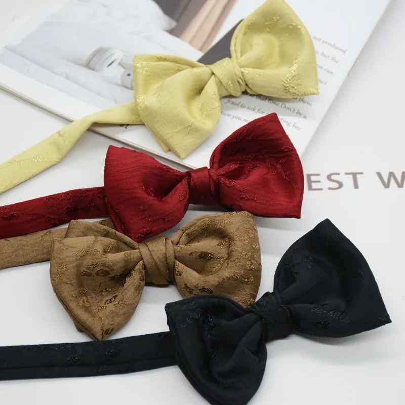 

New Style Floral Bowties For Men Formal Dress British Casual Bowknot Butterfly Female Solid Color Groom Wedding Tuxedo Bow Ties