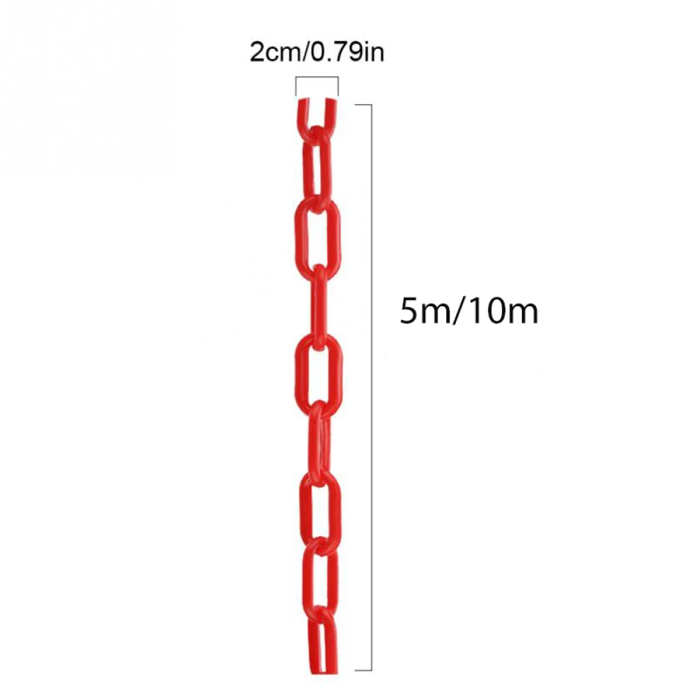 Plastic Ketting Kleurrijke Kettingbarrière Veiligheid Weg Waarschuwingsblok Schakel Verkeersbescherming Accessoires Ketting Tuin 5M/10M