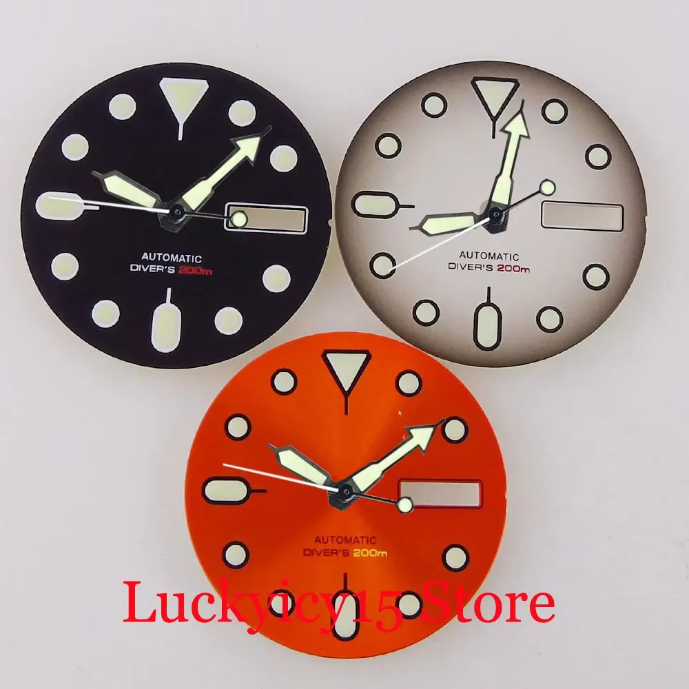 MOD nh36 36ミリ フルーテッド Watch Modify Parts 29MM Sterile White/Black/Orange Watch