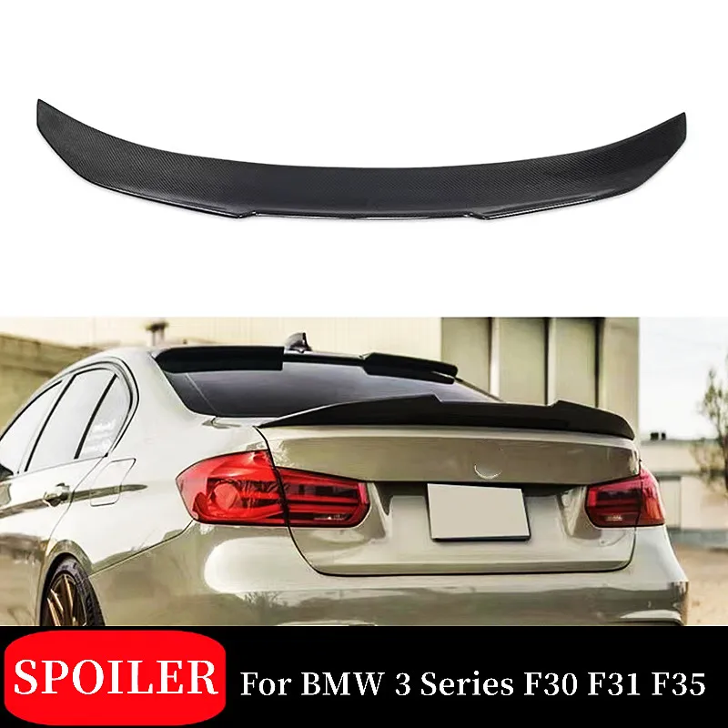 

For 2013-2019 BMW 3 Series F30 F31 F35 Real Carbon Fibe PSM Style Rear Trunk Lid Car Spoiler Wings Tuning Exterior Accessories