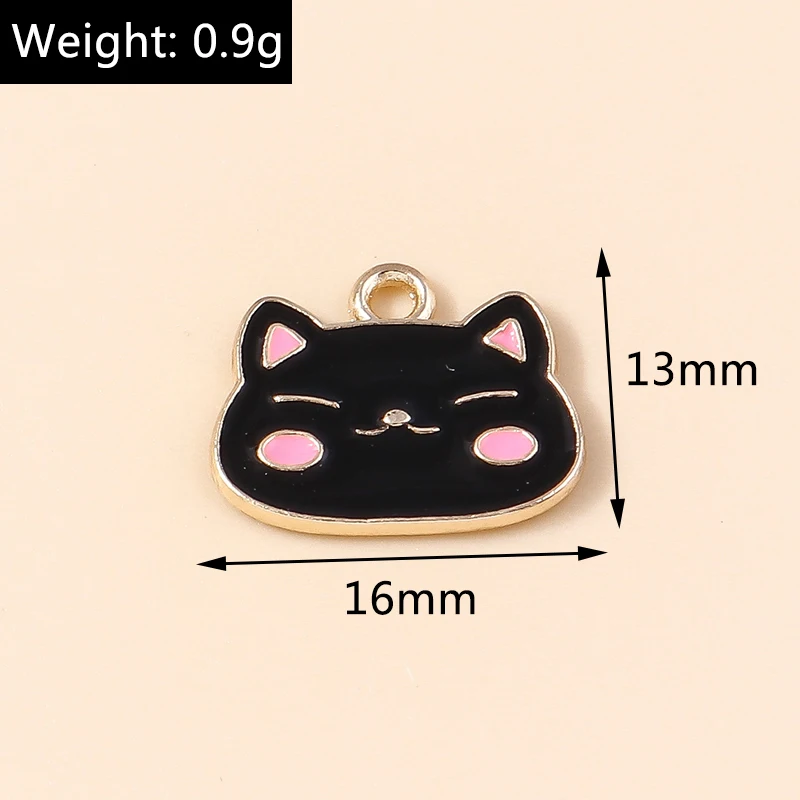 10 stücke Emaille Tier Charms Nette Maus Huhn Elefanten Katze Bee Eule Charms Anhänger für Armband Ohrringe Halskette DIY Schmuck – Detail 8