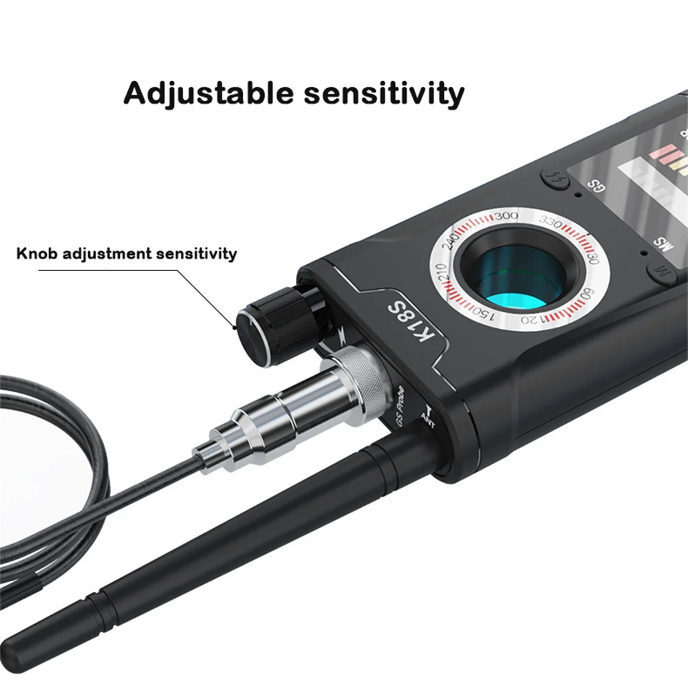 K18S Multifunction Reverse Camera Detector GSM Audio Error Finder GPS Signal RF Tracker Detect Scanner Upgrade Hidden Camera Detector Signal Detector