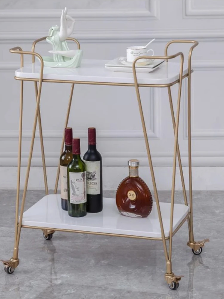 *Stainless Steel Cart Large Iron Trolley Gold Small Bar Janitorial Portable Professional Household Espejo Highstyle Rotating
